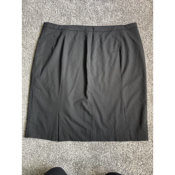 MM Lafleur Cobble Hill Black Washable Wool Twill Pencil Skirt Plus Sz +3 (22/24) - Picture 8 of 8